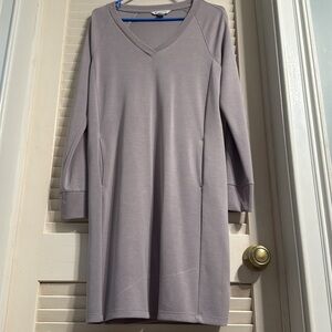 ATHLETA Midi Long Sleeve Sweater Dress with V-Neck size Small Petite